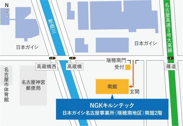 NGKキルンテックへのアクセス